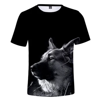 Personības Gudrs Suns vīriešu t-krekls 3D Drukas vācu Aitu T-krekls Vīriešiem/Sievietēm, Apģērbu Jauniešu Vasaras Modes T krekls