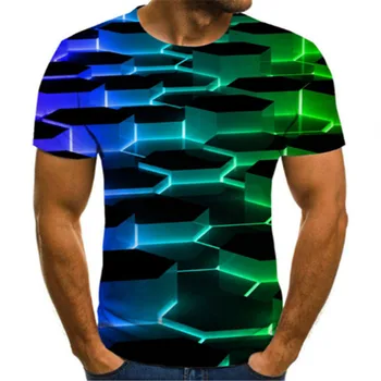 Unisex Smieklīgi Psychedelic 3DT Krekli Hipster Gadījuma Īsām Piedurknēm Vasaras Harajuku Gadījuma Tee Vīriešu Streetwear Smieklīgi Izdrukāt T krekls