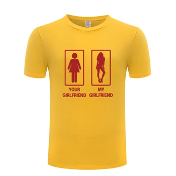 Jūsu Girlfiend Mana Draudzene Humora Laupījums Dāvanu Vīriešu T-Krekls, T Krekls Vīriešiem 2018 Jaunu Īsām Piedurknēm O Kakla Kokvilnas Gadījuma Top Tee