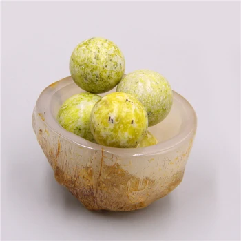 2gab 20mm Dabas dzeltena turquoises akmens sfēras Mājas bumbu Apdare rotaslietas reiki dziedināšanas minerālu kristālu dāvanas vairumtirdzniecības diy
