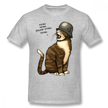 Vērmahta T Krekls vācu Big Cat T-Krekls Smieklīgi Īstermiņa Piedurknēm Tee Krekls Uzdrukāts Gadījuma Vīrieši, 100 Kokvilna Plus lieluma Tshirt