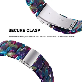 20mm 22mm Sveķu Siksnu Samsung Galaxy Skatīties 3 Joslu 42mm 46mm Aktīvo 2 Nerūsējošā Tērauda Sprādzes Aproce par Huawei gt Watchband