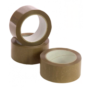 Rolls Brūns un caurspīdīgs iepakošanas lentes 48x40 MM KOMPLEKTS 3/6 blīvējums un kastes, pārredzamu Līmi zīmogs