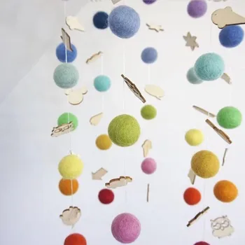 Bērnu Gultiņa Turētājs Grabulīši DIY Krāsains Bumbiņas Karājas Bērnu Gultiņa Mobilo Gulta Bell Bērnu Rotaļu 360 Grādu Pagriezt Roku Stiprinājuma Komplekts