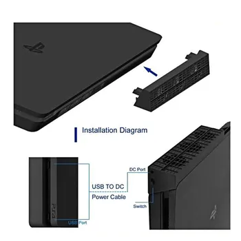 Temperatūras regulēšana Dzesēšanas Ventilators Sony PS4 Slim Vēsāks Spēle Piederumi PlayStation4 PS4 Slim Spēļu Konsoli