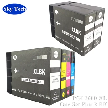 Viens komplekts Plus 2BK Pilna Pigmenta Saderīgu kasetne Tērps PGI2600 PGI-2600XL , Canon MAXIFY IB4060 MB5060 MB5360 utt