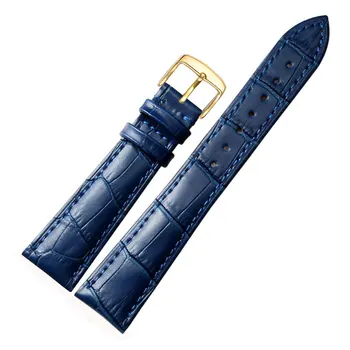 Watchband Īstas Ādas Pulksteņu siksniņas rokassprādze 20mm 21mm 22mm krokodils graudu Zilā skatīties piederumi Tissot T099 bezmaksas rīki