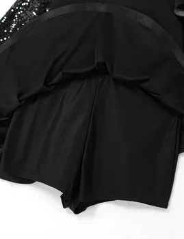 IEFiEL Sieviešu Pieaugušajiem Sequin Mežģīnes Atklātu Atpakaļ Vingrošana Leotard daiļslidošanas Kleitu Deju Tērpus Baleta Balles Dancewear