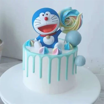 Doraemon Kūka Topper Dzimšanas Dienas Kūka Apdare Puse Kāzu Desertu Dekorēšanai Mājas Dekoru Miniatūras Karikatūra Figūriņas Rotājumi