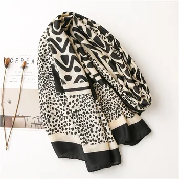 Dāmas Spānija Jaunu Modes Āfrikas Leopard Dot Viskoze Šalle Šalle Rudens Muffler Galvu Foulard Sjaal Wrap Hijab Snood 180*90Cm