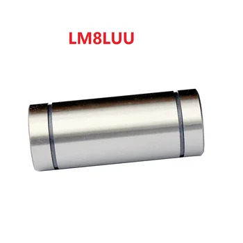4gab/daudz LM8LUU 8mm Ilgi tips Lineāro gultņu lineāro krūmi CNC ietekmē vārpstas