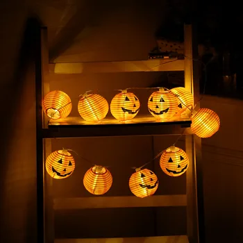 Ķirbju String Halloween Gaismas 10pcs LED String Gaismas Apdares Gaismas Silti Balta Ķirbju Rotājumi A20
