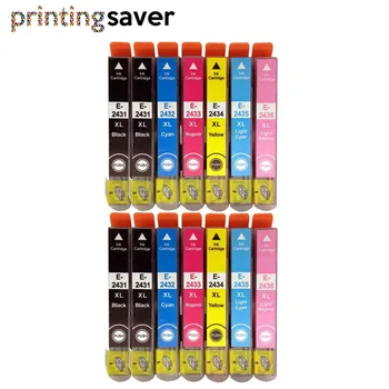 14x Saderīgs Tintes Kasetnes T2431, lai T2426 24XL Epson EXPRESSION FOTO XP-55 XP760 XP850 XP860 XP-950 XP-750 tintes printeri