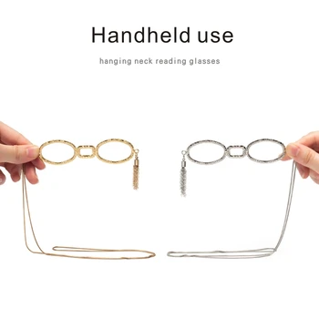 Karājas Kakla Lasīšanas Brilles Vecuma Tālredzība Sieviešu Sakausējuma Ultra Light Lēcas, Briļļu Vecuma Tālredzība