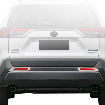 Aizmugures Miglas lukturi Vāka Apdare Ārpuse ABS Chrome Līmi Gaismas Vāciņš Luktura Uzlīmes Toyota RAV4 XA50 Piederumi 2019 2020