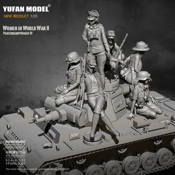 1/35 Yufan modelis Sveķi Modeļa Tvertne karavīrs skaistumu self-samontēti ( 6 pec komplekts)YFWW-2067