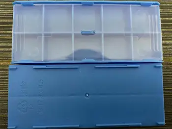 100 iestata jaunu tukšs zils un balts plastmasas taisnstūra kastes karbīda asmeņi