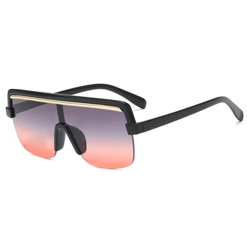 Lielgabarīta Saulesbrilles Sieviešu 2020. Gadam Luksusa Zīmolu Modes Melns Vairogs Glāzes Viena Gabala Mens Ēnā Maska, Saules Brilles zonnebril dame