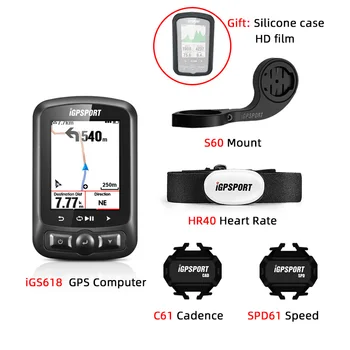 Igs618 ANT+ Bluetooth Riteņbraukšana Powermeter iGPSPORT GPS Velosipēdu Dators, Navigācijas Spidometrs IPX7 3000 Stundas Datu Glabāšanas