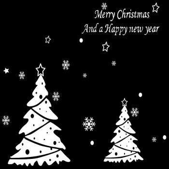 1pc Ziemassvētku Windows Uzlīmes Priecīgus Ziemassvētku Vainags Sniegpārsliņas Ziemassvētki Koka Sienas, Durvis, Sienas Uzlīmes Uzlīmes Ziemas Puse Dekori