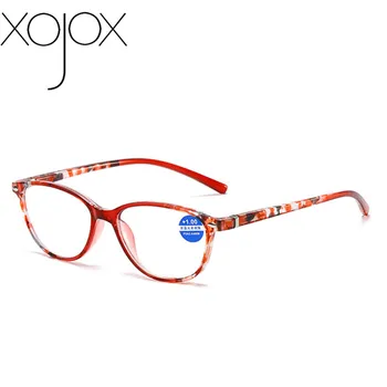 XojoX Vintage Lasīšanas Brilles Anti-zila Gaisma Datoru Sieviešu Hyperopia Briļļu Vīriešiem Drukāšanas Ovāls Skaidrs, Briļļu Presbyopic