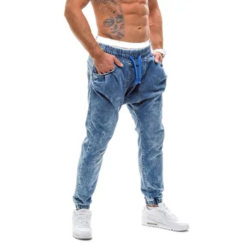 Hip Hop Harēma Džinsa Bikses Vīriešu Zaudēt Joggers Džinsa Ikdienas īsās Treniņbikses Kravas Baggy Bikses Streetwear Džinsi Vīriešu Apģērbu 2020