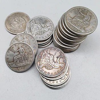 1873-1885 25pcs ASV Uzstādīt Monētu Tirdzniecības Dolāra Sudraba Pārklājumu Kopēt Monētas, Dāvanu, Mājas Apdare Monētas