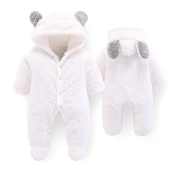 Bērnu Meiteņu Drēbes, Ziemā Silts Baby Romper Kokvilnas Jaundzimušo Bērnu Apģērbu Jumpsuit Zēniem Ar Garām Piedurknēm (Dungriņi) Unisex 0 24 Mēneši