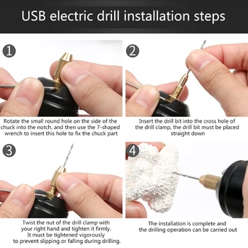 Rokas Mini Electric Urbt Pērle Epoksīda Sveķiem, Rotaslietu izgatavošana DIY Koka Amatniecības Instrumenti ar 5V USB Datu Kabelis