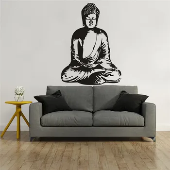 Budas Budisms, Vinila Sienas Uzlīmes, Home Interjera Mākslas Vinila Reliģijas Budas Sienas Decal Mājas Apdare Budisma Stilā Tapetes