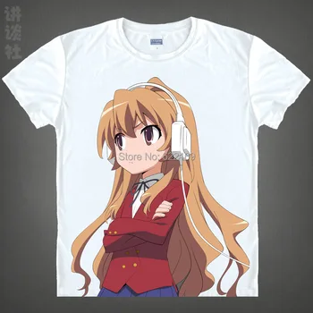 Līdz. Toradora Taiga tīģeris, pūķis, T Krekls Cosplay Kostīmi Vīriešu Slavens Japāņu Anime T-kreklu Unikālā Dāvana Camisetas Masculina