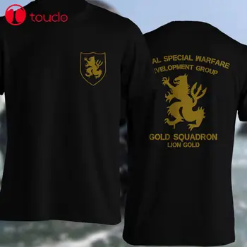Dubultā Sānu Zelta Eskadriļa Asv Armijas Īpašo Spēku Lauva Zelta Nswdg Devgru Seal Team Six T-Krekls Ikdienas Īsās Slove Hoodies