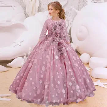 Ir 2021. Vasaras Ziedu Kleita Grezna izrāde Bērniem Kleitas Meitenēm Drēbes Princess ir Meitenes, Kleitas Puses un Kāzu Balli 14 12 Gadu